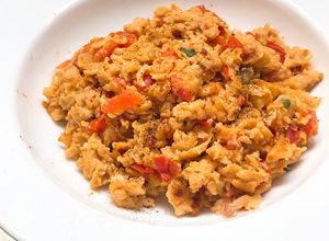 Hình của món Trứng xào cà chua.