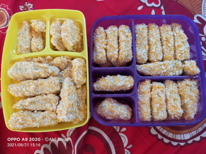 Langkah Mudah untuk Menyiapkan Nugget ayam+wortel, Enak Banget