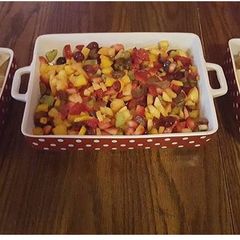 A picture of Fruit Salsa With Cinnamon Tortilla Chips.