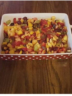 A picture of Fruit Salsa With Cinnamon Tortilla Chips.