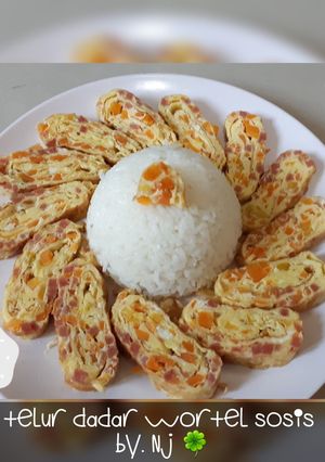 Foto resep Telur dadar gulung korea campur wortel dan sosis