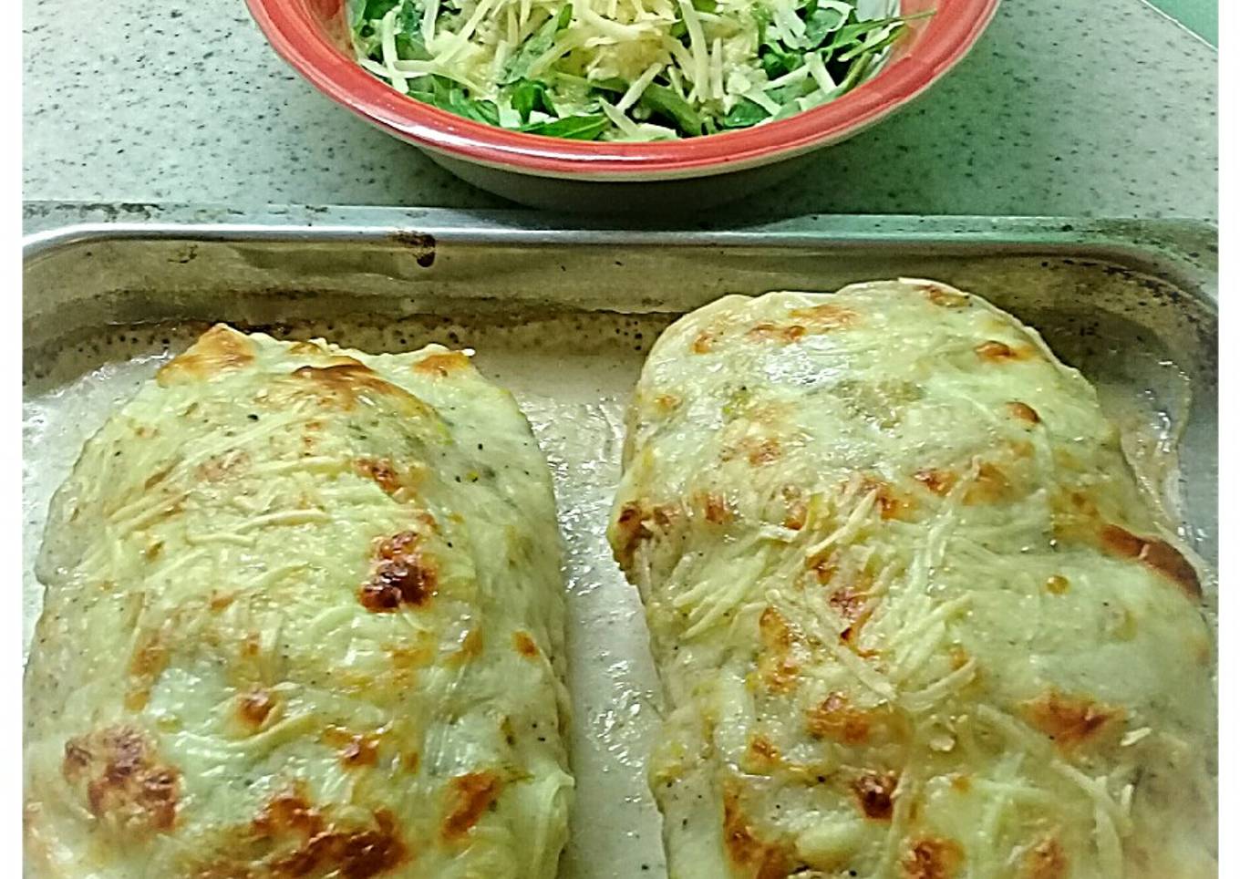 Calabaza rellena con merluza