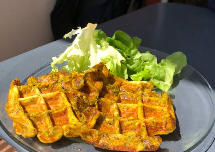 Recette De Gaufre sale patate douce épinards Health