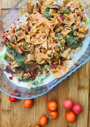 A picture of Spicy chana chaat.