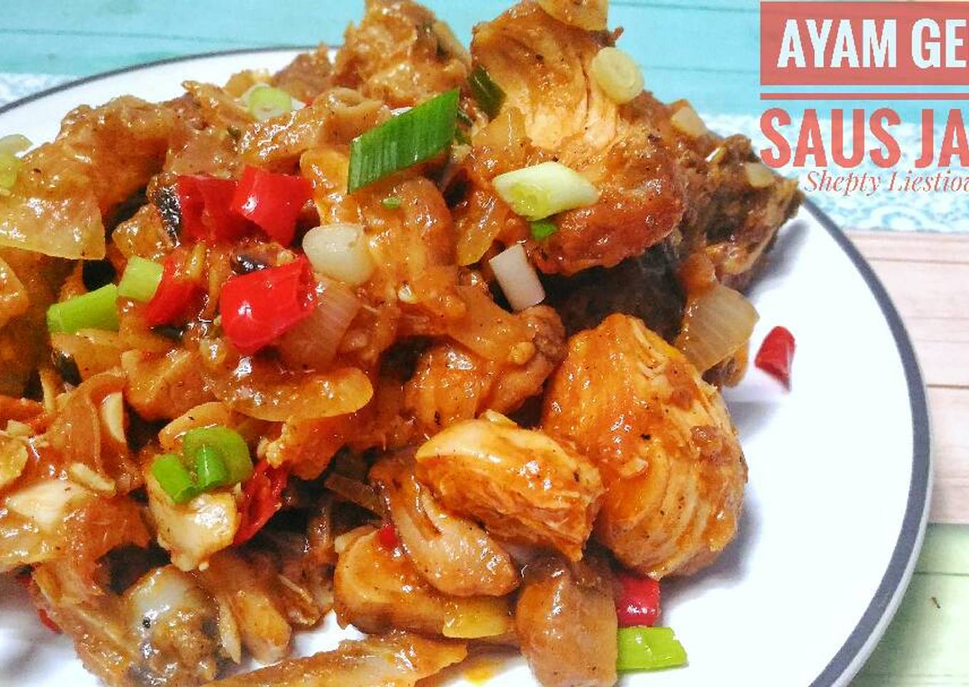 Ayam Geprek Saus Jamur