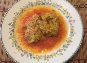 Una foto de Tortitas de berenjena