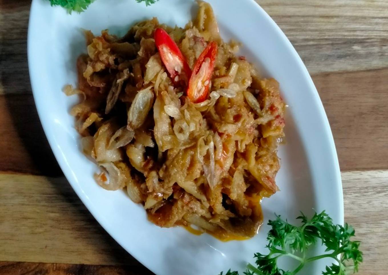 Gongso Pedas Jamur Tiram