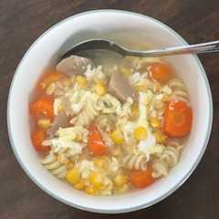 Sup jagung bakso wortel macaroni রেসিপির প্রধান ছবি