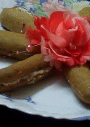 A picture of Coffee and walnut fingers.