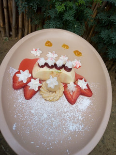Una foto de Postre Navideño de panacotta