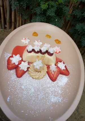 Una foto de Postre Navideño de panacotta