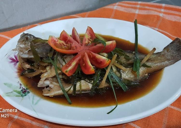 Resep Baru Tim Ikan Kerapu Bawang Putih Praktis Enak