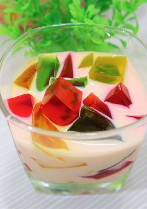 Foto resep Es jelly pelangi