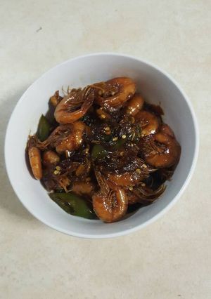 Foto resep Tumis udang cabe hijau