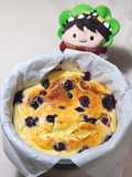 [Low-Calorie Dessert] Blueberry Yogurt Basque Cheesecake