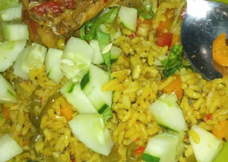 Jallof rice with veggies