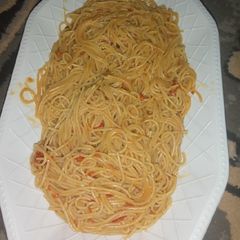 A picture of Jollof Spaghetti.