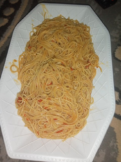 A picture of Jollof Spaghetti.