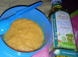 Foto resep MPASI 6 Month pure wortel + Evoo