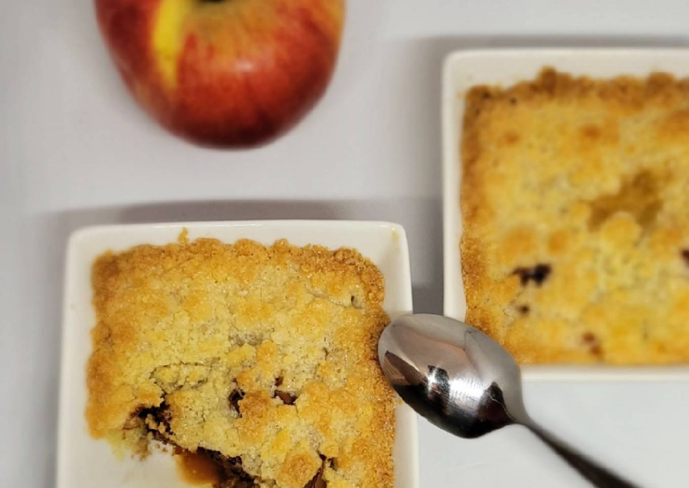 Crumble aux pommes & chocolat