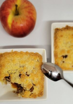 Une photo de Crumble aux pommes & chocolat