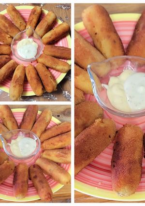 صورة لوصفة كروكات البطاطا محشية بجبن الشيدار 🥔🧀