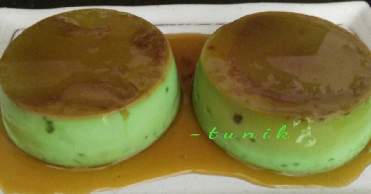 Resep 144 Puding Karamel Pandan Oleh Tunik Cookpad