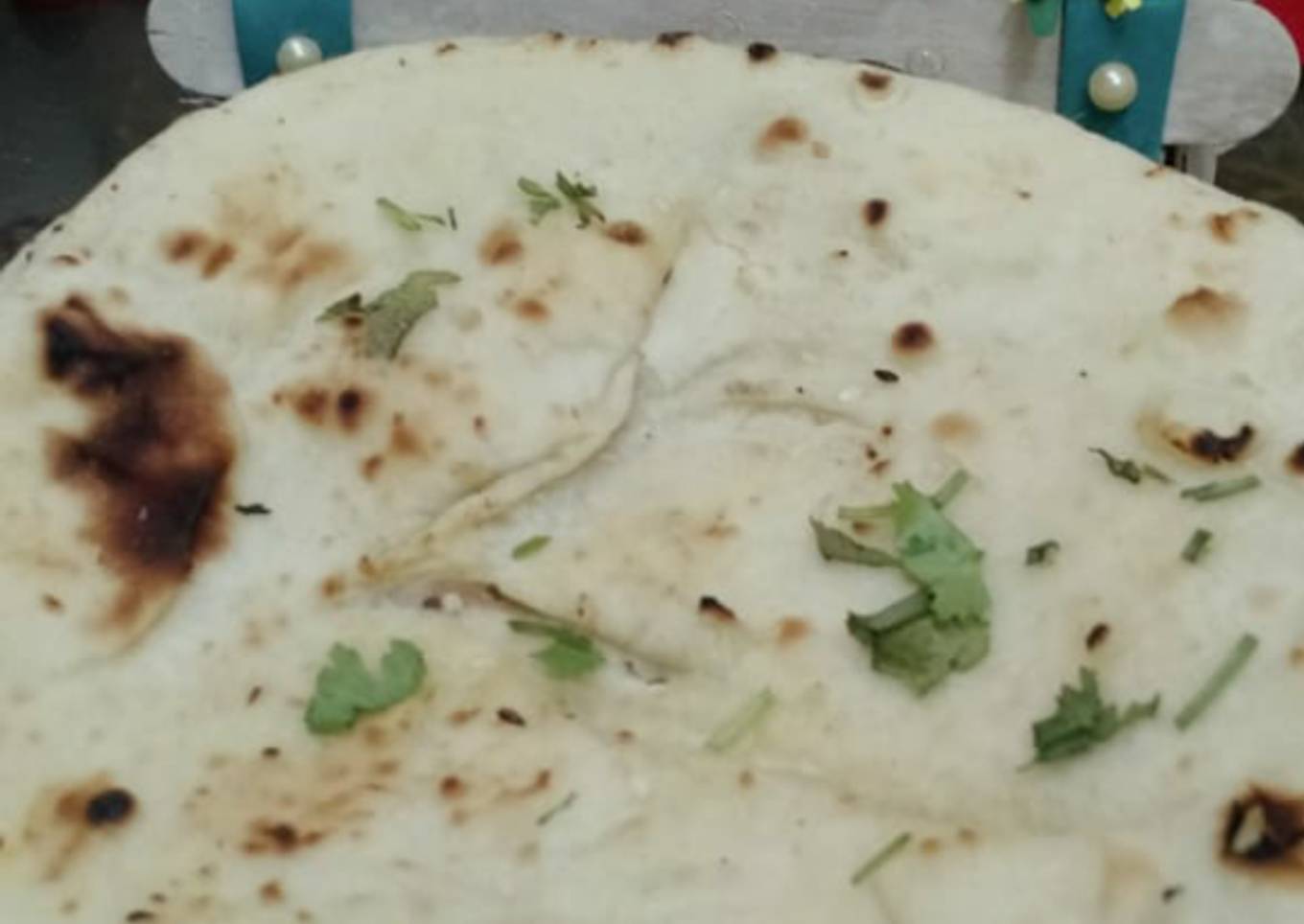 Homemade naan