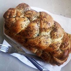 A picture of Double braided egg bread #myhomebreadrecipe.