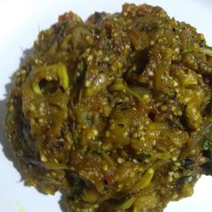 A picture of Baingan bharta.