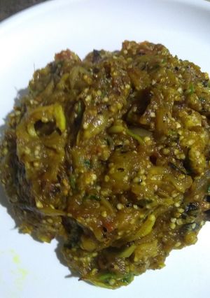 A picture of Baingan bharta.