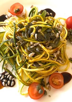 A picture of Healthy courgette salad.