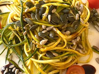 Healthy courgette salad