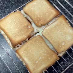 A picture of 3 Layered Harissa Cheese  Coleslaw Veg Toast Sandwich!.