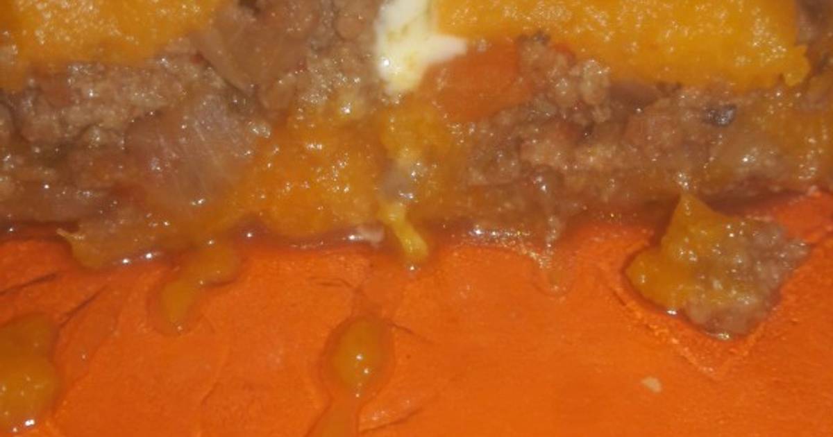 Pastel de carne con puré de zapallo calabaza Receta de Pili