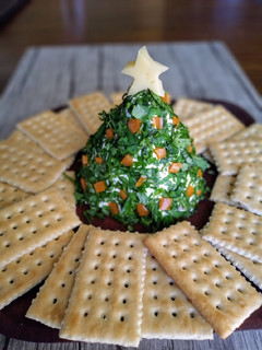 Una foto de Pino navideño de queso crema 🎄