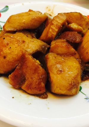 Hình của món Cá lóc phi lê kho riềng.