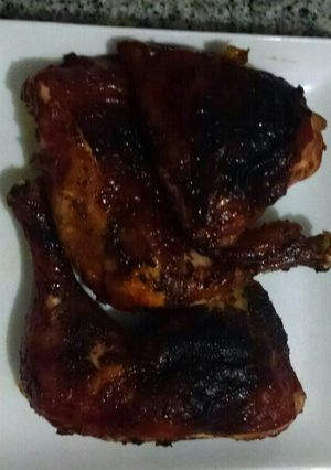 Una foto de Muslo de pollo al horno con miel