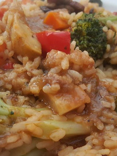 Una foto de Arroz caldoso con verduras