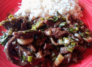 Una foto de Carne mongoliana