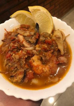 Una foto de Cazuela de mariscos