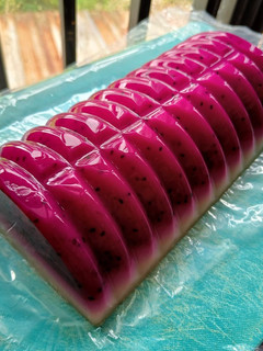 Foto resep Puding susu buah naga