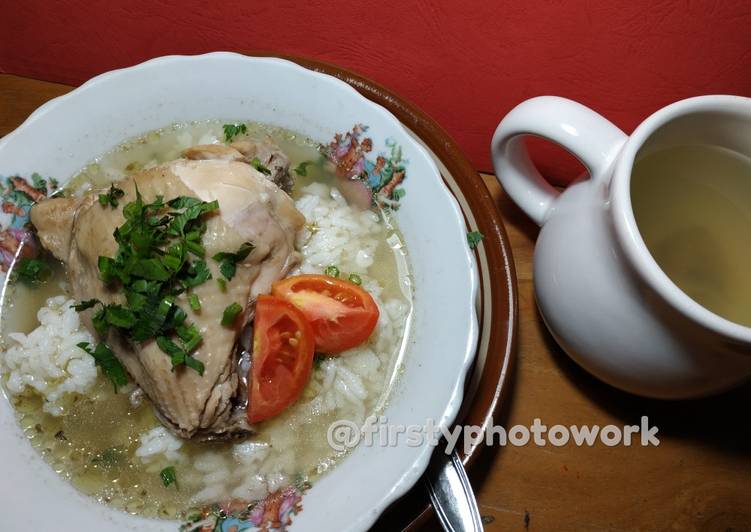 Cara Gampang Menyiapkan Sop Ayam Kemlamut bumbu Pak Min Klaten Anti Gagal