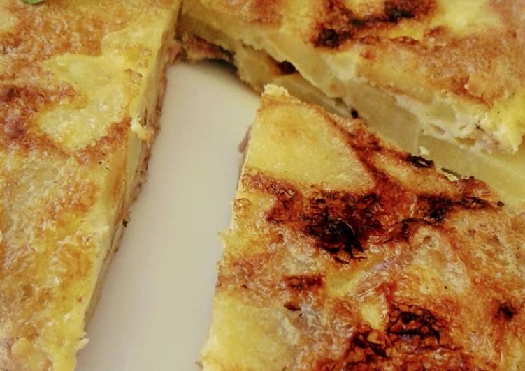 Tortilla de papas a la española Receta de graciela martinez gramar09Instagram ☺💗 Cookpad