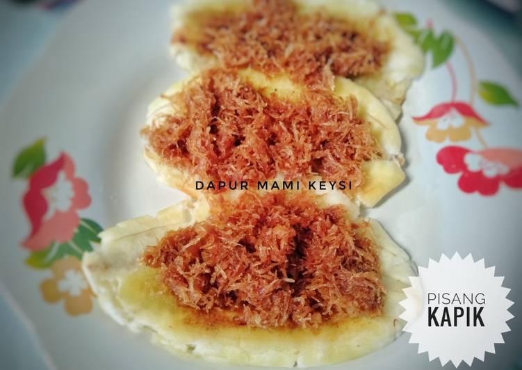 Pisang kapik (pisang geprek)