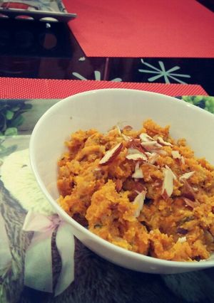 A picture of Gajar ka halwa.