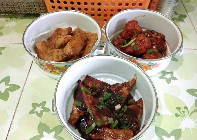 Semur Tahu, Hekeng Goreng, Ayam Asam manis