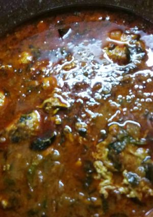 A picture of Egg drop curry.
