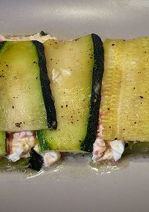 Una foto de Lasaña fría de calabacín