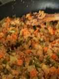 Picado de verduras con carne